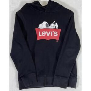 Levi's boys Medium M black Snoopy hoodie.
